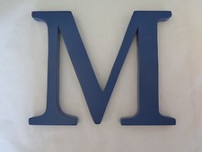 Pottery Barn   Wood Wall Hanging Wall Letter - Navy Blue - M - b4