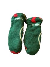 Youth Unisex Mittens Fleece NHL Minnesota Wild Hockey Pattern Size M / L Green