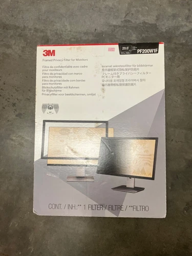 3M Framed Privacy Filter 20" Widescreen Monitor (16:10 - 17.7" x 11") (PF200W1F)