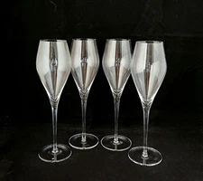Schott Zwiesel 9 5/8" Crystal Wine Glasses Goblets Signed ~ Set of 4