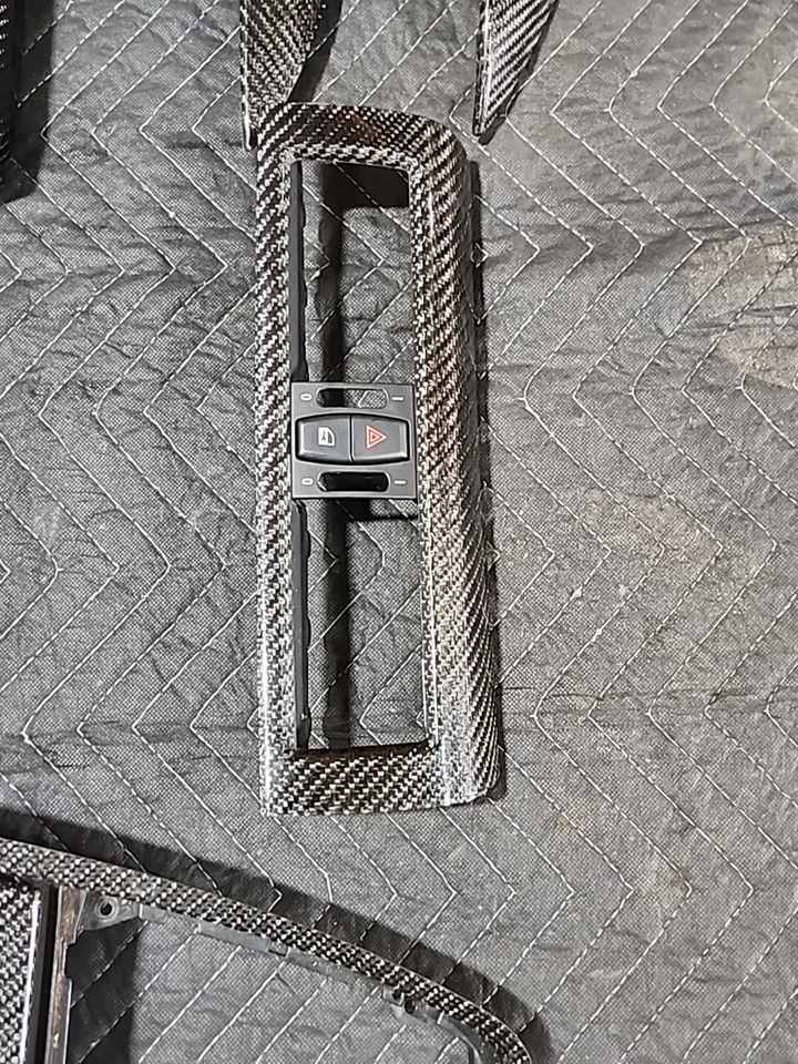 06-10 BMW M6 E63 E64 645 650 fibra de carbono bisel interior juego de molduras OEM raro #0042 Foto 4 de 4