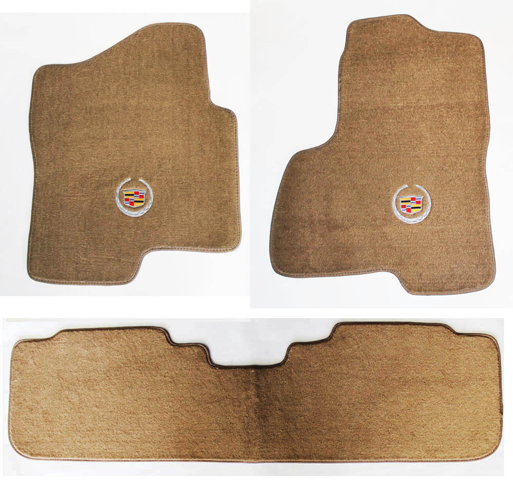 NEW! TAN Floor Mats 2007-2013 Cadillac Escalade EXT Official Crest