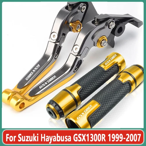 New For Suzuki Hayabusa GSX1300R 1999-2007 Brake Clutch Levers Handlebar Grips - Imagen 6 de 12