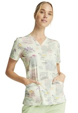 Herbal Wellness Cherokee Scrubs Genuine V Neck Top CK651 HEWL