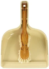 Violin Shape Dustpan And  Brush Set For Cleaning, Beige, Made In Italy 