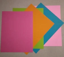 Card stock paper 8.5 X 11 ( 65 # )  5 colorful sheets 271763
