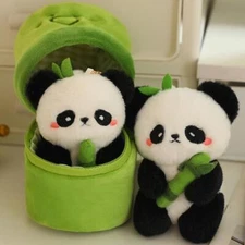 Cute Bamboo Panda Plush Toy Small Pendant Stuffed Animals Soft Doll Fluffy 10cm