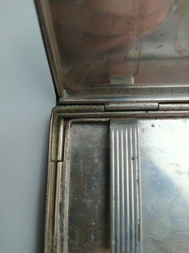 ARGENTO Tabacchiera Portasigarette misura mm.96,00 X MM.85,00 ALTEZZA MM.0,80 - Foto 4 di 9