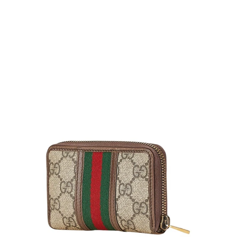 Gucci Supreme Ophidia GG Sherry Line étui à monnaie zippé cuir 597613 sans boîte d'occasion