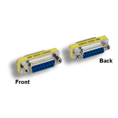DB15 Female to DB15 Female Mini Adapter 15 Pin Connector Changer Video JoyStick