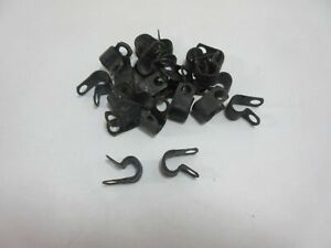 WIRE HOSE CABLE CLIPS CLAMP METAL WITH BONDED ROBBER COVER *5 PCS* P-CLIP 8MM