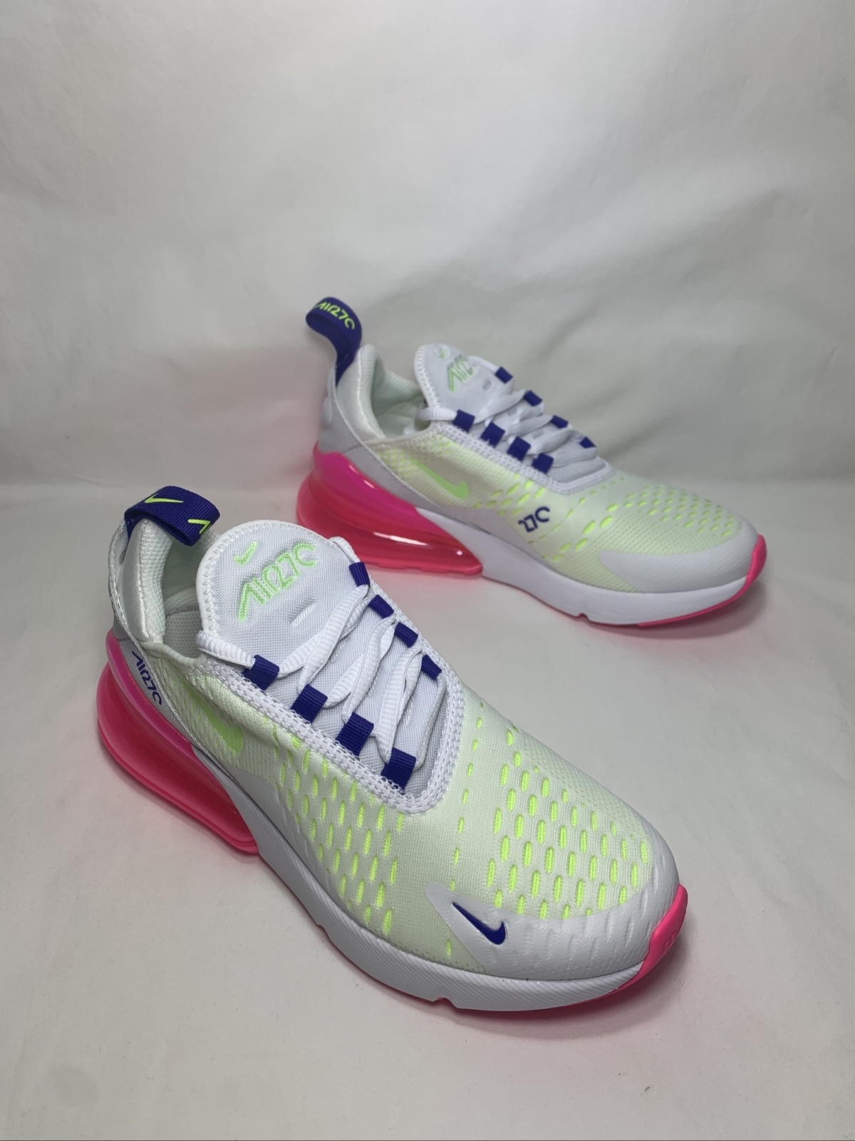 Size 6 Nike Air Max 270 White Pink Blast Volt 21 For Sale Online Ebay