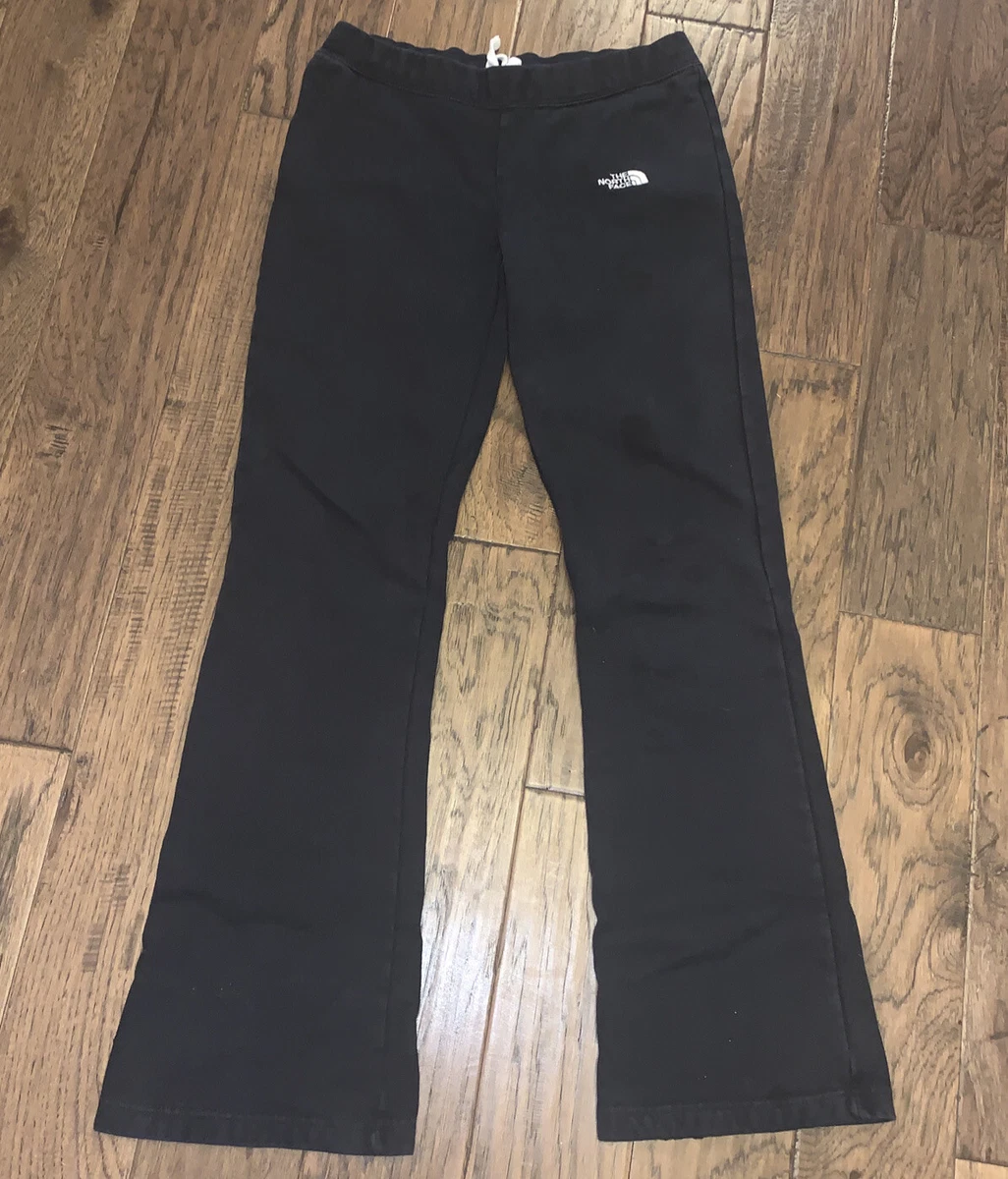 THE NORTH FACE Women Size Med Black Drawstring Bootcut Sweatpants