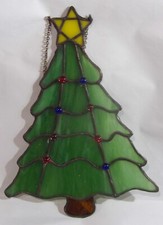 Stained Glass Christmas Tree Suncatcher