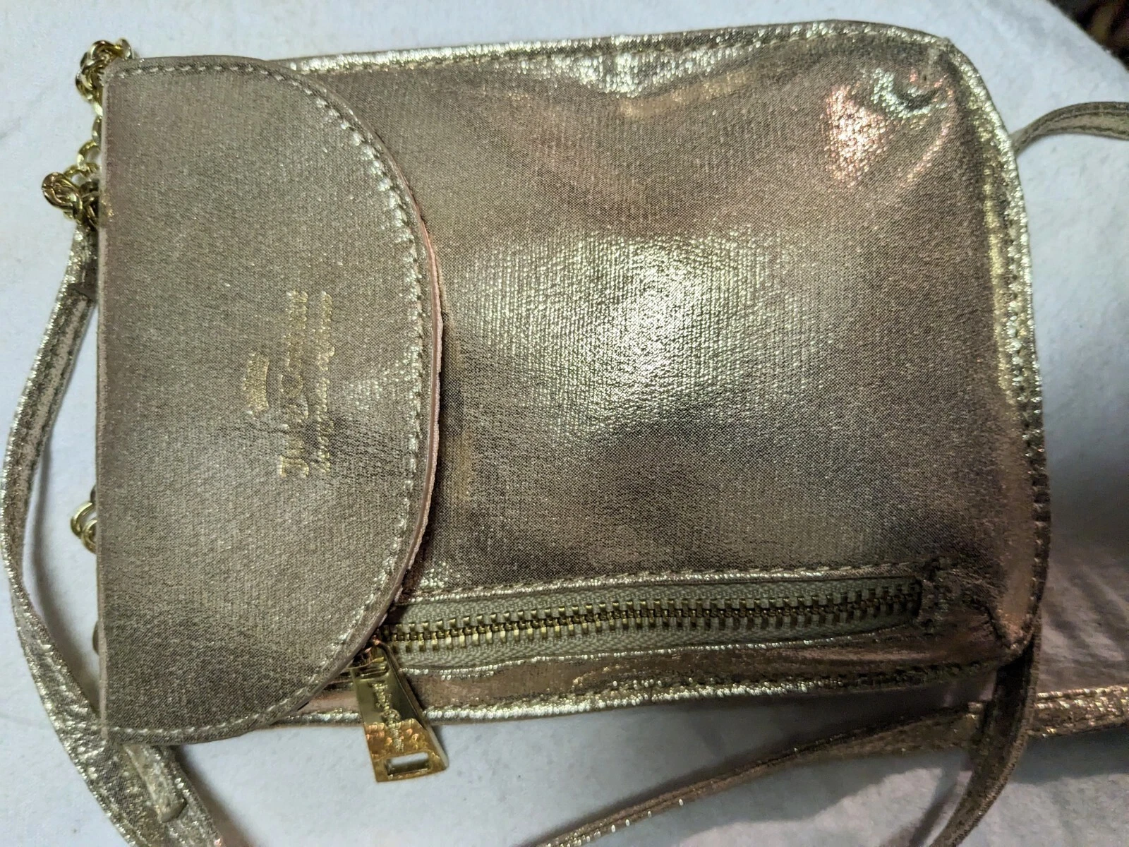 JUICY COUTURE Mini Borsa a Croce Oro Celine