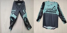 Answer Racing ANSR Elite Motocross Gear Set Black/Teal Mens 34/Large SAMPLE