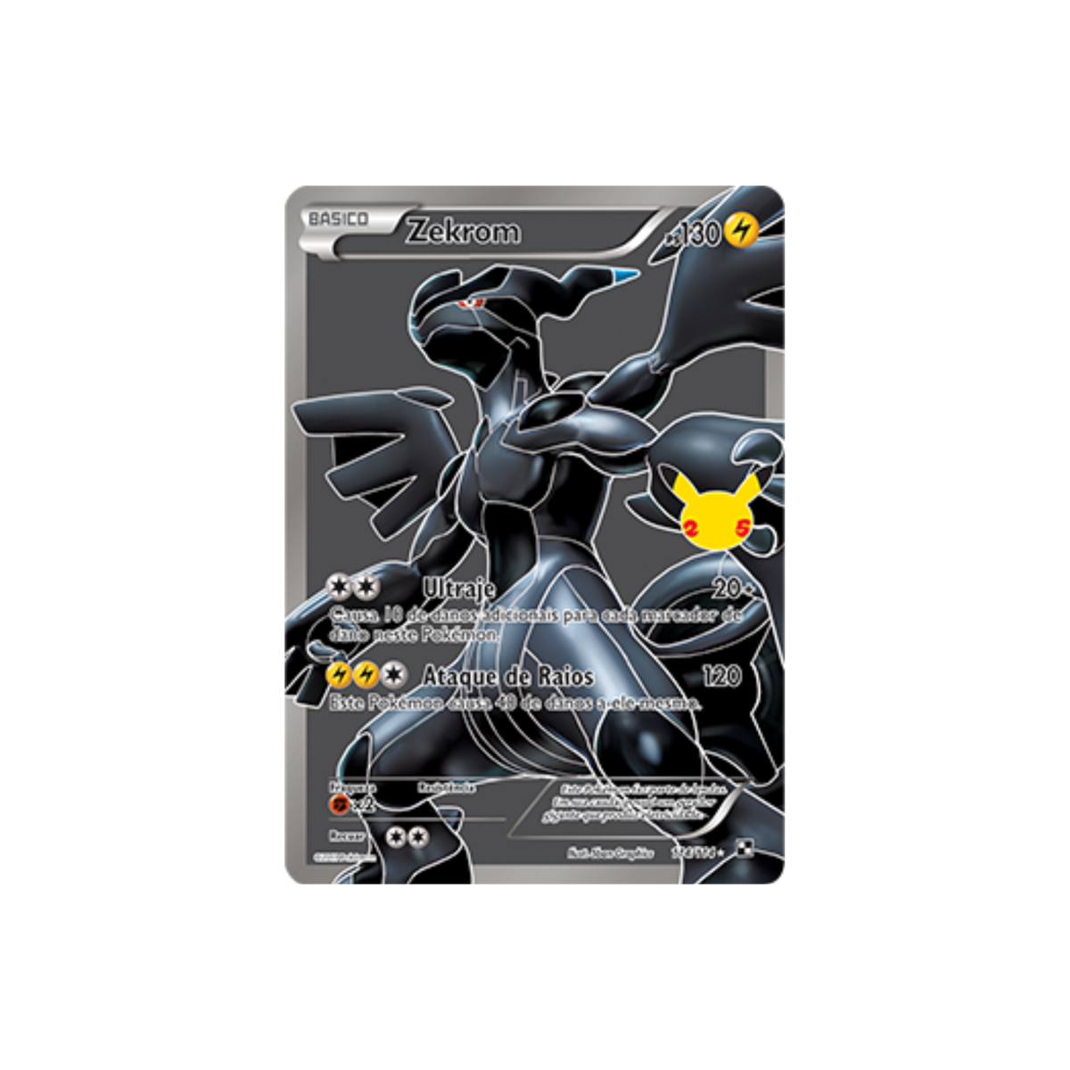 Card Pokémon Portuguese - Zekrom 114/114 - Celebrations Holo (21
