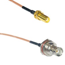 RG316 SMA Female Long to BNC FEMALE BIG BULKHEAD RF Cable Rapid-SHIP LOT