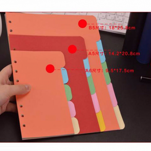 Divider Insert Refill 5 Pcs A5/A6/A7 Index Multi-Coloured Tabs Notebook Planner - Picture 3 of 7