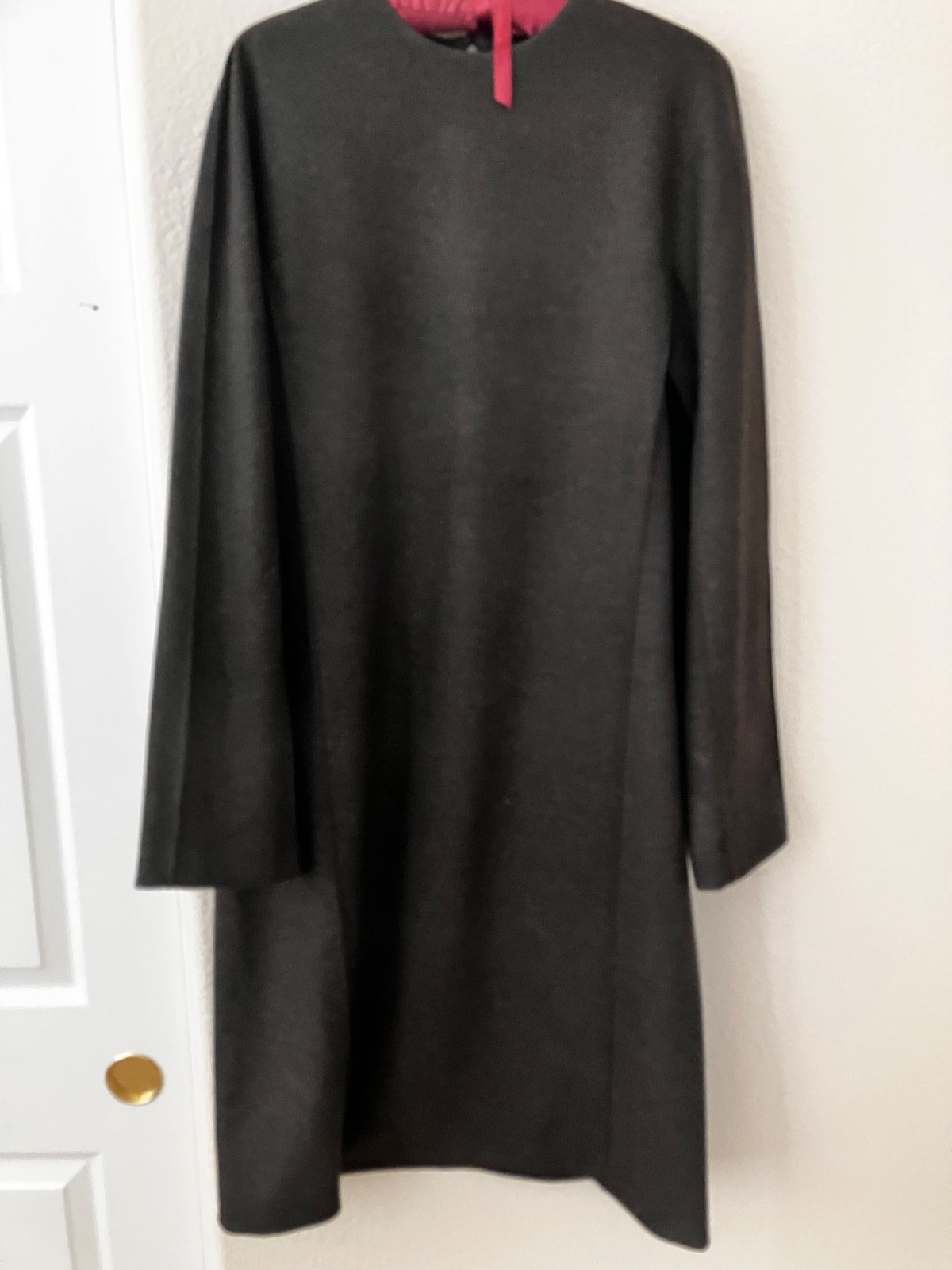 SAINT LAURENT Abito YSL vintage strutturato in lana marrone fine anni 80