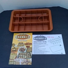 Nonstick Baking & IndividualBrownie Pan with Dividers Copper  12" X 8" X 1.5"