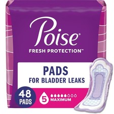 Poise Incontinence  Postpartum Pads for Bladder Leaks, 5 Drop Maximum Absorbenc