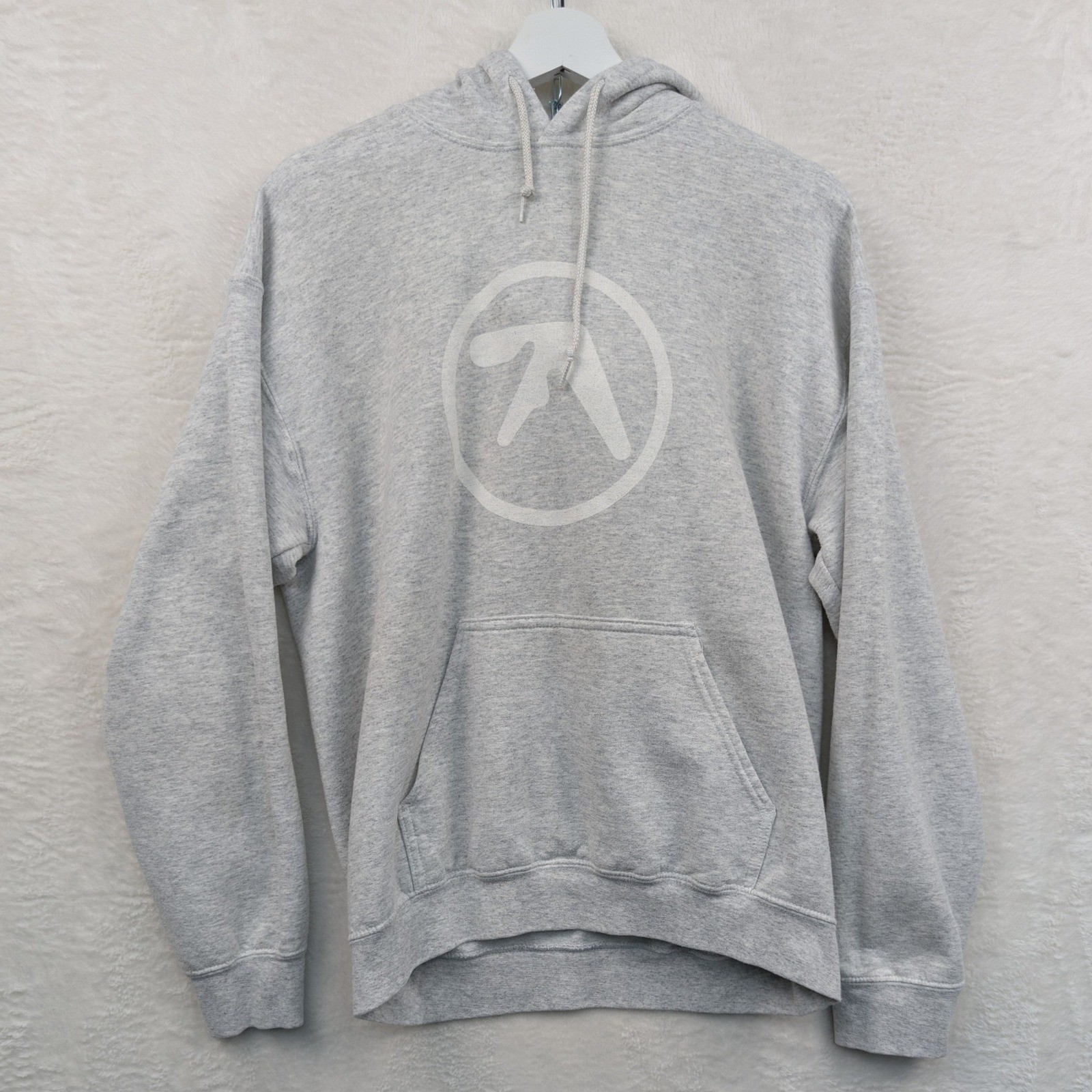 Gildan Aphex Twin Hoodie Gray Heavy Blend IDM Band Merch