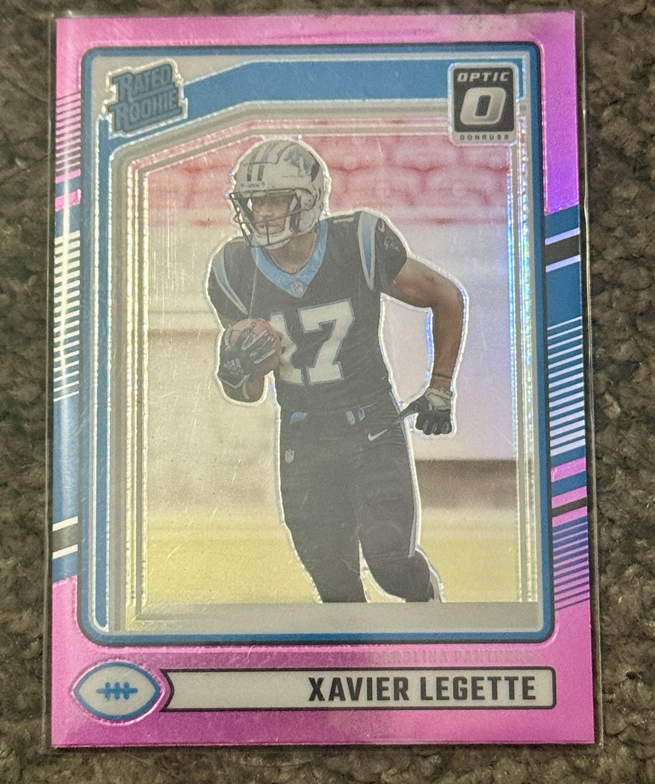 2024 Panini Donruss - Rated Rookie Xavier Legette #323 Optic Preview Pink Prizm
