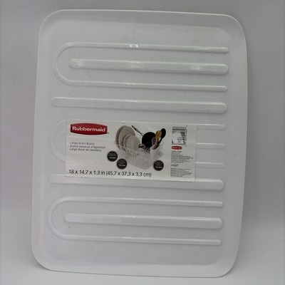 RUBBERMAID Large Drain Board White 18x14.7x1.3  MICROBAN New
