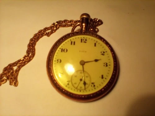 Vintage/Antique Elgin Gold Colored Pocket Watch Open Face