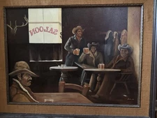 “Salon Time” By Thixton Millett & Co. Distillers, Framed Original.