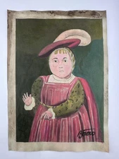 Fernando Botero COA Art Painting Original Drawing Vintage Paper Signed