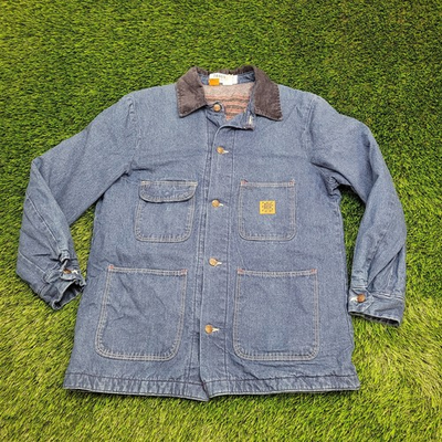 #ad Vintage Big Ben by Wrangler CCI HCSD Prison Denim Chore Coat Medium USA Sz 40 $160.65