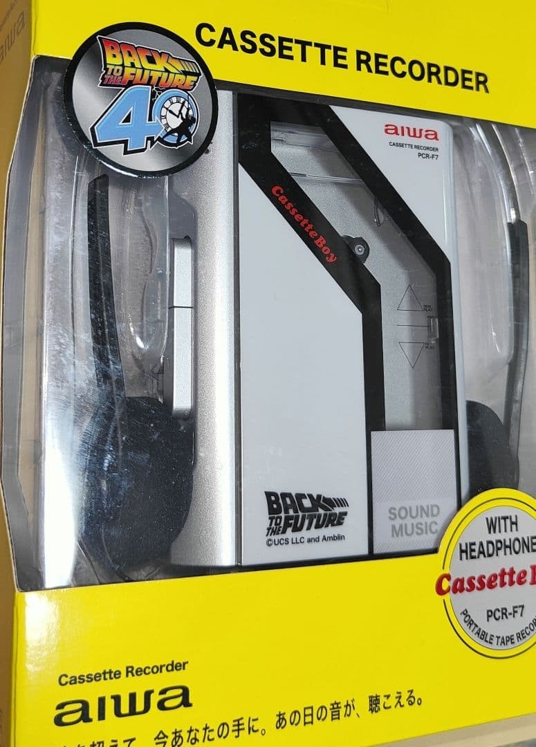AIWA Cassette Boy PCR-F7 Back To The Future 40th Portable Cassette