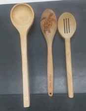 Wooden Cooking Spoons Mixed Styles Bamboo Wood Spoon Set Lot of 3