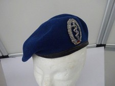 (B19-09) Original Bundeswehr Barett blau: Sanitäts-Truppe Gr. 57