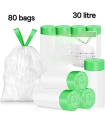 30L Bin Bags 30um Strong Tall Kitchen Pedal Bin Liners Counts Strong Food Waste 