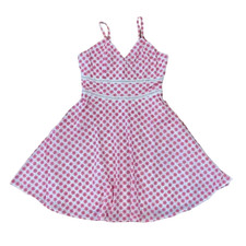 NWT Francesca's Jun & Ivy Pink & White Eyelet Daisy Skater Dress - SIZE S