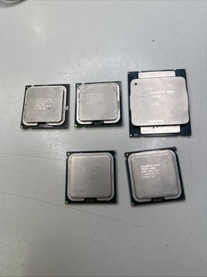 Lot of 5 Intel CPUs Core i7-5820K Xeon X5460 Core 2 Duo E8400 E7500 As Is