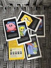7 Nintendo Trading AR Cards A1 - A6 Link Mario Samus Kirby Link NM or Better