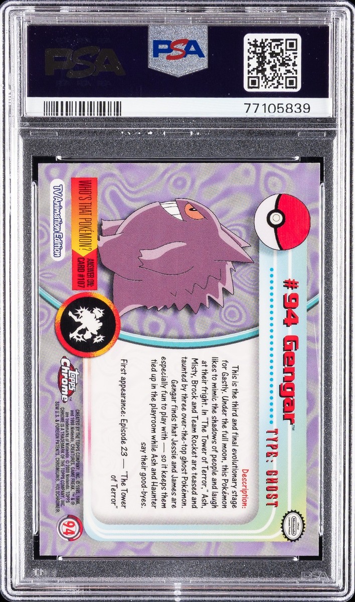 2000 TOPPS CHROME POKEMON T.V. #94 GENGAR PSA 10 | eBay