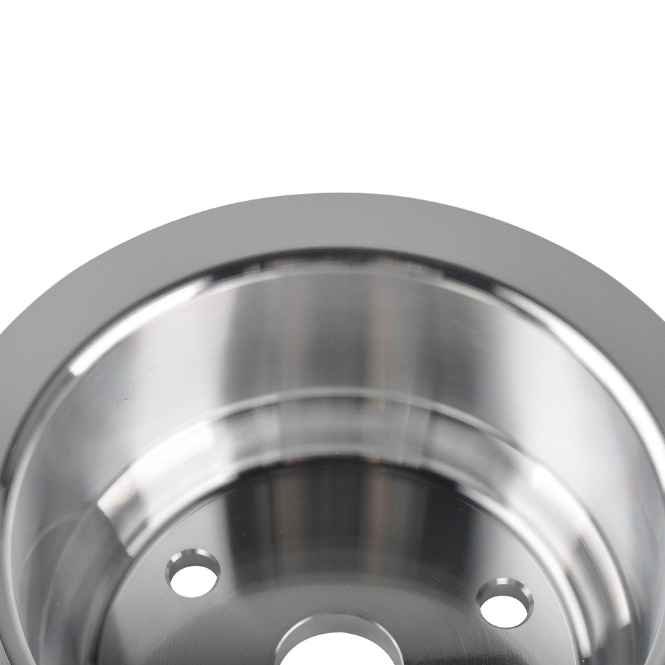Aluminum Crankshaft Pulley For SBC 350/383 - 2-Groove Long Water Pump (V-Belt)-780857