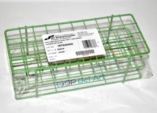 NEW Bel-Art 40-Place Green Epoxy-Coated Steel Wire 16-20mm Lab Test Tube Rack