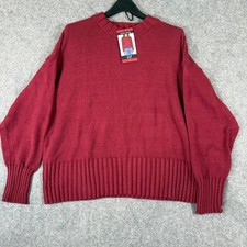 Gap Crewneck Pullover Sweater Womens XL Red Long Sleeve Ribbed Hem NWT