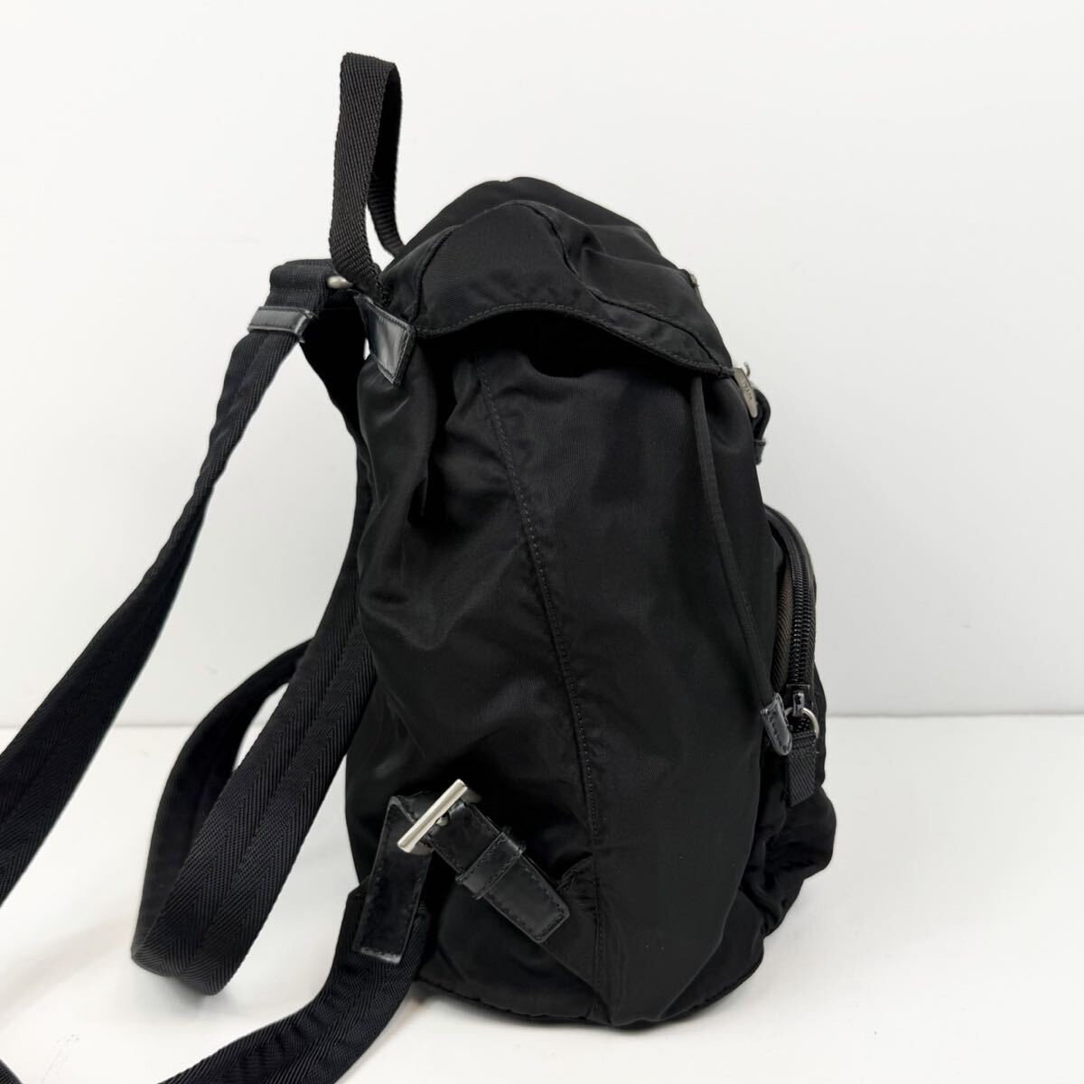 PRADA Nylon Flap Backpack Black from japan thumbnail 4