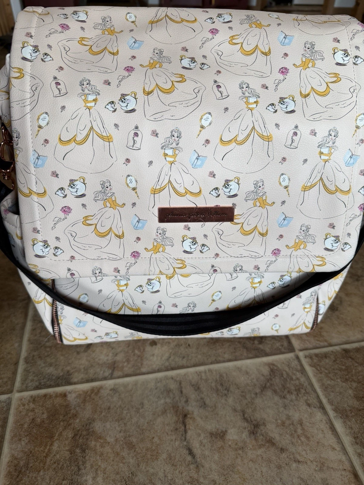 Petunia Pickle Bottom Backpack Diaper Bag Beauty And The Beast Belle Chip