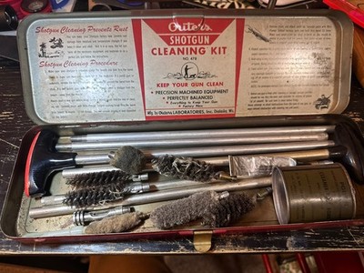 1960's Outers Gunslick Shotgun Cleaning Kit 12 ga. & Extras Curran Bore Cleaner