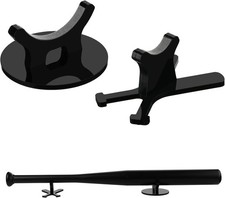 Cosmos 1 Set Desktop Baseball Bat Stand Acrylic Desk Solid Black 