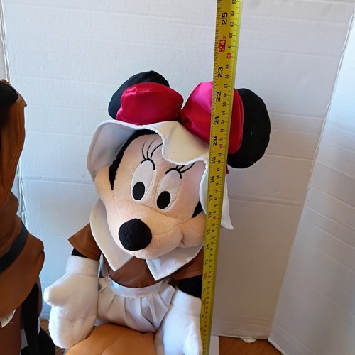 Gemmy Mickey Minnie Mouse Thanksgiving Pilgrim Porch Greeter Autumn Harvest - Picture 18 of 18