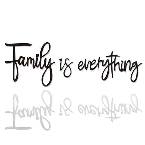 Rajukit Family Wall Decor – Elegant Black Metal Family Sign, Rust-Proof Wall - Picture 1 of 6